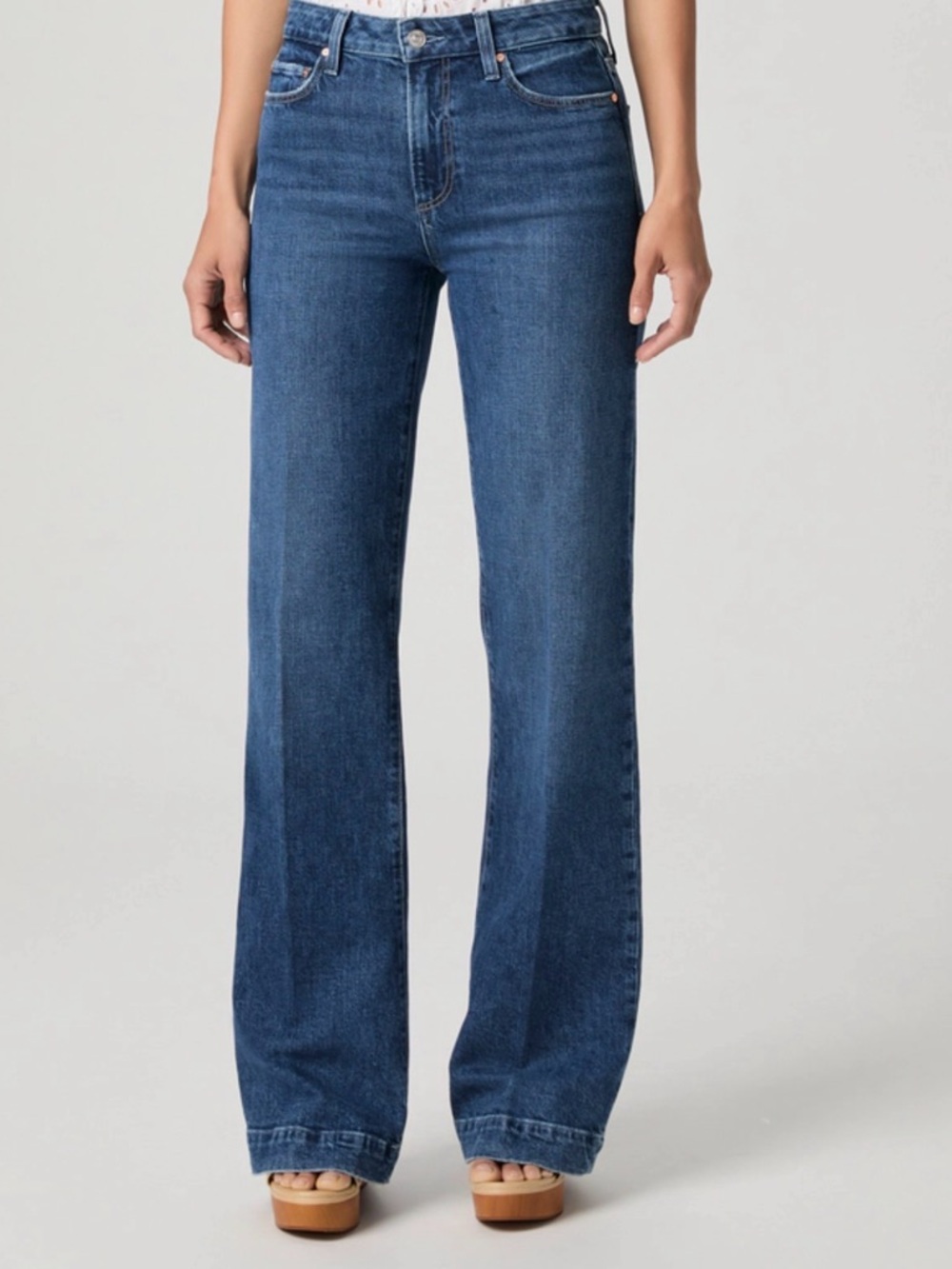 PAIGE High-Rise Wide-Leg Jeans NWT Women's Leenah High Waist Wide-Leg